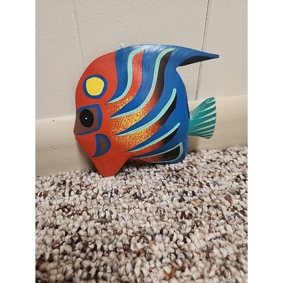 Handmade, Hand Painted Wooden‎ Fish - Picture 3 of 5